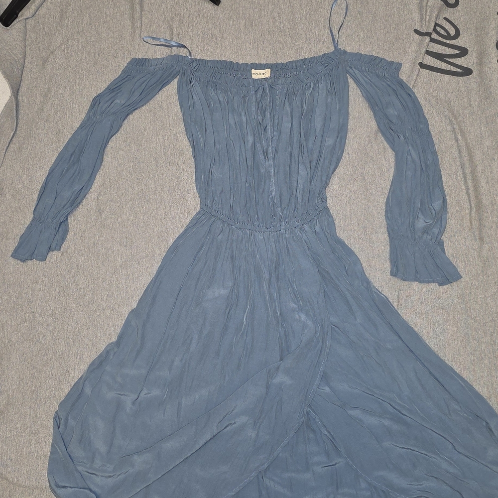 Long Sleeve Blue Dress